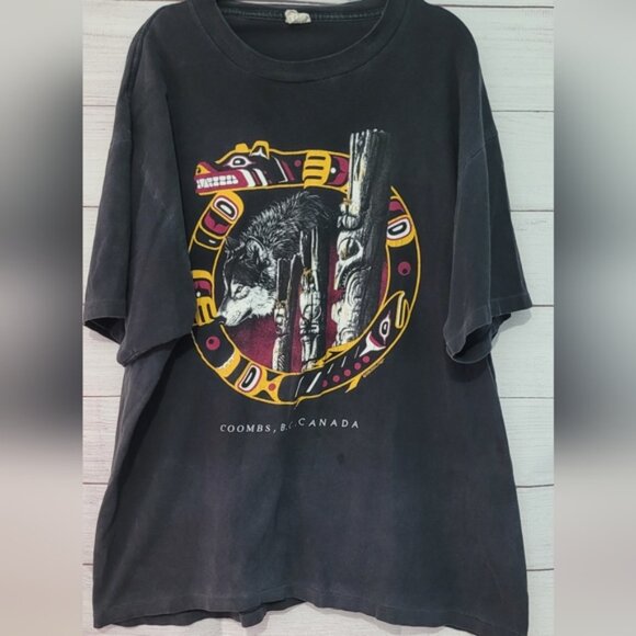 Rare Vintage 1984 indigenous art made in BC Canada graphic tee size xl - Picture 7 of 10